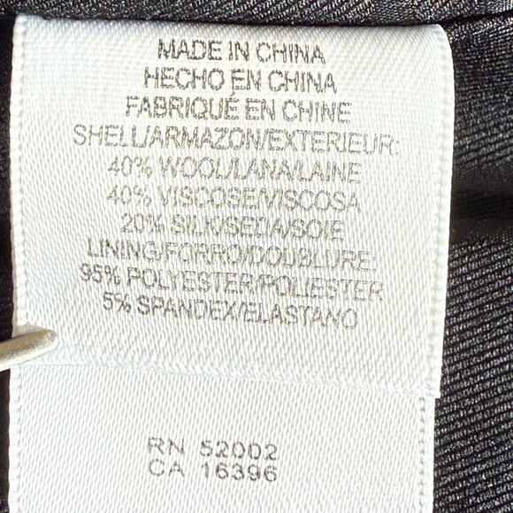 Liz Claiborne Women's Wool Blend Frilled Black Velvet Detail Grey Jacket Size XL - Picture 8 of 10